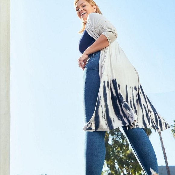 Torrid Super Soft Cardigan Duster Tie Dye Size 2 - Picture 10 of 11